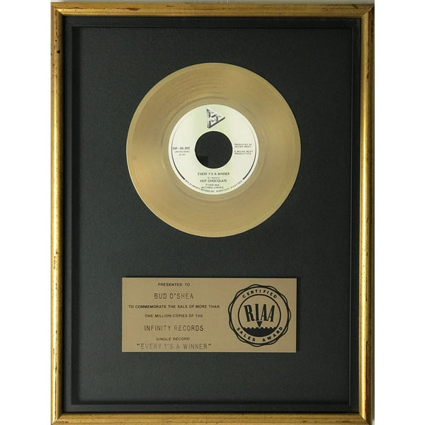 Hot Chocolate Every 1’s A Winner RIAA Gold Single Award - Record Award