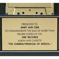Ice-T The Iceberg/Freedom Of Speech... RIAA Gold Album Award - Record Award