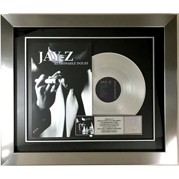 Jay-Z Reasonable Doubt RIAA Platinum Album Award - Record Award