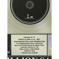 Jay-Z The Black Album RIAA 3x Multi-Platinum Album Award - Record Award