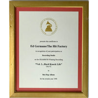 Jay-Z Vol. 2... Hard Knock Life RIAA 5x Multi-Platinum Album Award + Grammy Win Certificate - Record Award