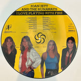 Joan Jett & the Runaways I Love Playing With Fire Picture Disc Import 1982 12 Single - Media