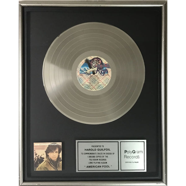 John Cougar American Fool ’80s Polygram Records 1M Sold Album Award - Record Award