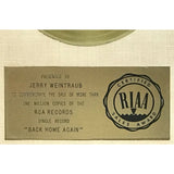 John Denver ’Back Home Again’ RIAA Gold 45 Award - RARE - Record Award
