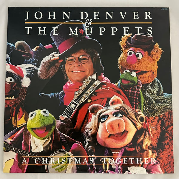 John Denver & The Muppets A Christmas Together 1979 Promo Vinyl AFL1-3451 Gatefold No Poster - Media