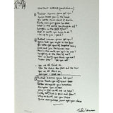 John Lennon ’Instant Karma’ Limited Edition Lyrics Lithograph #960/1000 - Poster
