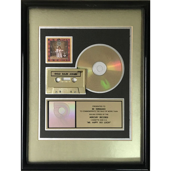John Mellencamp Mr. Happy Go Lucky RIAA Gold Album Award - Record Award