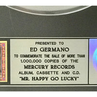 John Mellencamp Mr. Happy Go Lucky RIAA Platinum Album Award - Record Award
