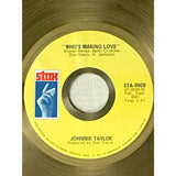 Johnnie Taylor Who’s Making Love RIAA White Matte Gold 45 Award - RARE - Record Award