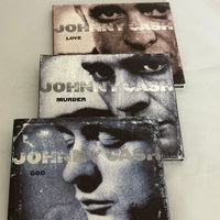 Johnny Cash Love God Murder 3-CD Box Set w Tattoos Promo C3K63809 - Media