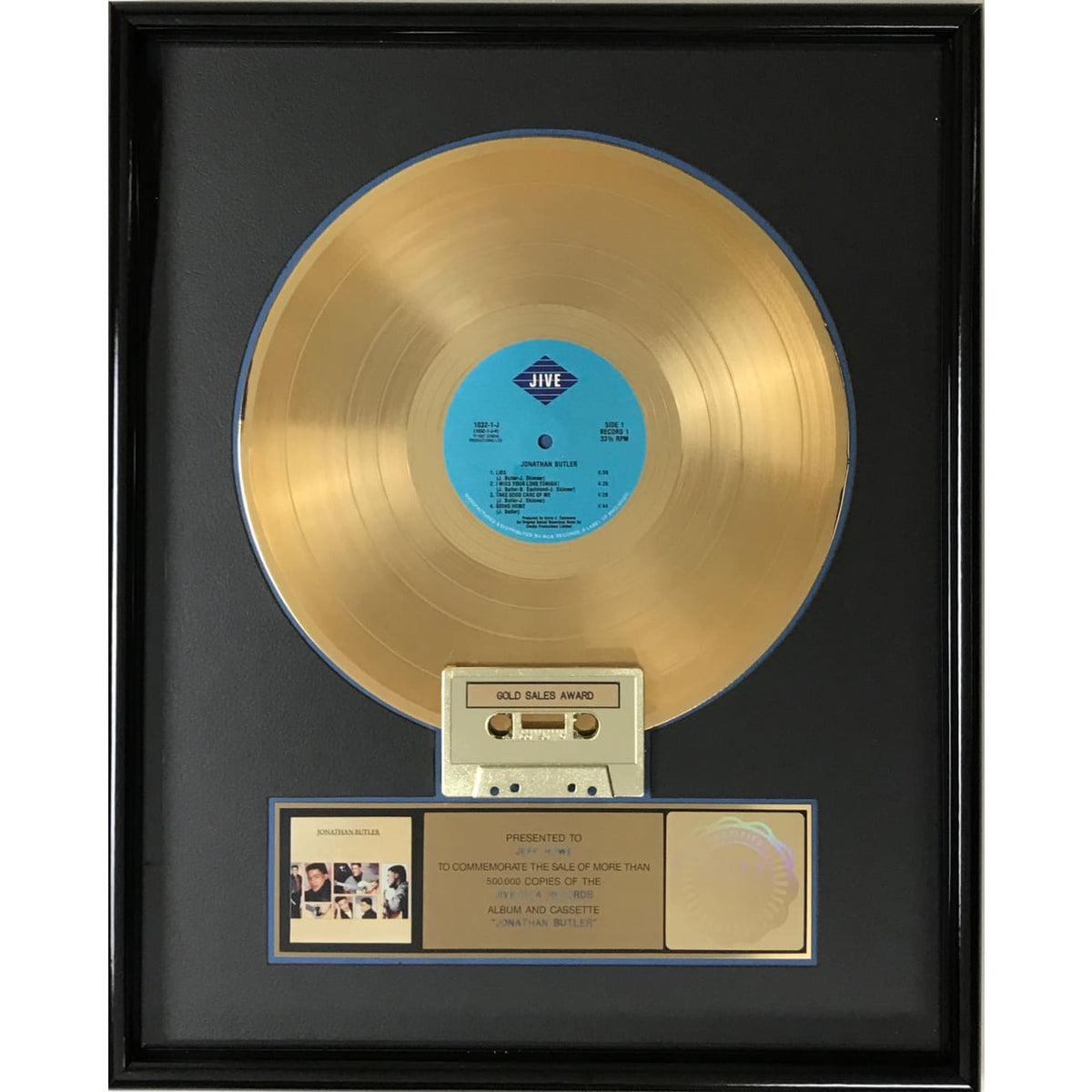 musicgoldmine.com - Jonathan Butler debut RIAA Gold Album Award ...