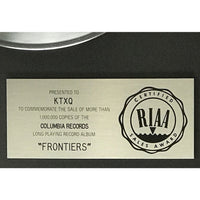 Journey Frontiers RIAA Platinum LP Award - Record Award