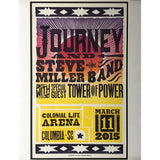 Journey Steve Miller Band Tower Of Power 2015 Concert Poster - Framed - Poster
