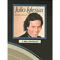 Julio Iglesias 1100 Bel Air Place RIAA 2x Multi-Platinum Album Award - Record Award