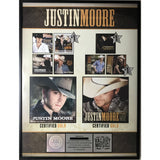 Justin Moore RIAA debut & Outlaws Like Me Gold Albums Award - Record Award