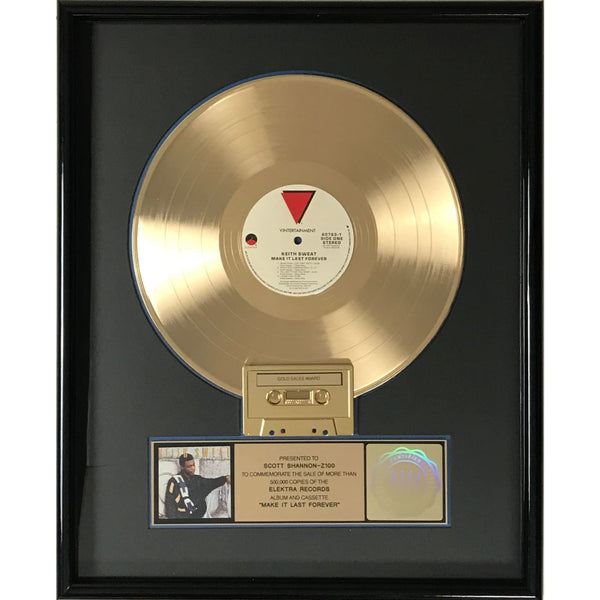 Keith Sweat Make It Last Forever RIAA Gold Album Award - Record Award