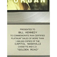 Keith Urban Golden Road RIAA Platinum Album Award - Record Award
