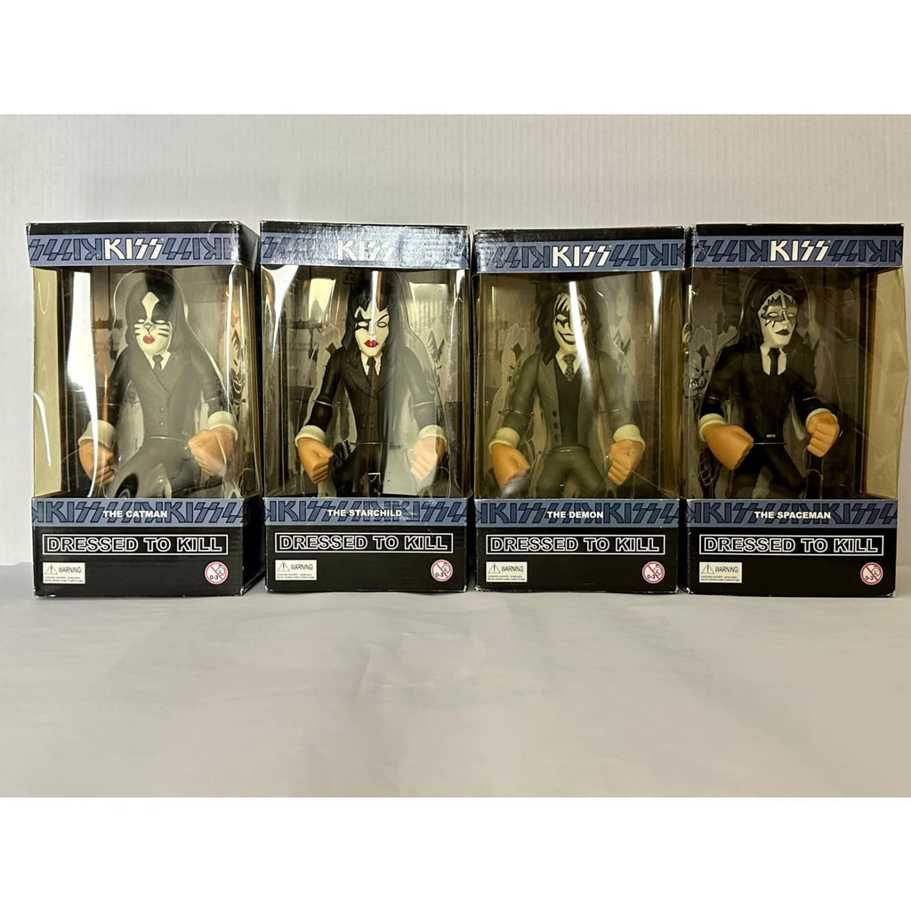 musicgoldmine.com - KISS Dressed To Kill Figurines -All 4 NEW IN 