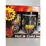 KISS Hot & Cold Metal Cup Set -All 5 NEW IN BOX (LE 2000) - Music Memorabilia