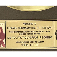 KISS Lick It Up RIAA Gold Album Award - Record Award