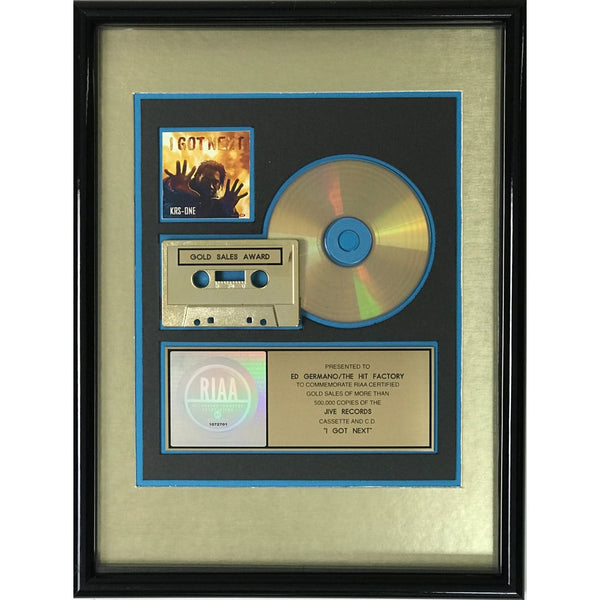 KRS-One I Got Next RIAA Gold Album Award - Record Award