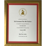 Lauryn Hill 1998 Best New Artist Grammy Win Studio Plaque - RARE - Record Award