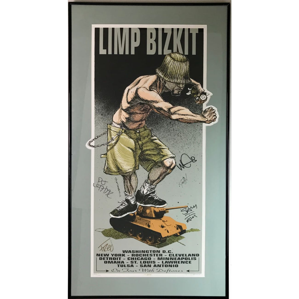 musicgoldmine.com - Limp Bizkit Ltd Edition Tour Poster signed by