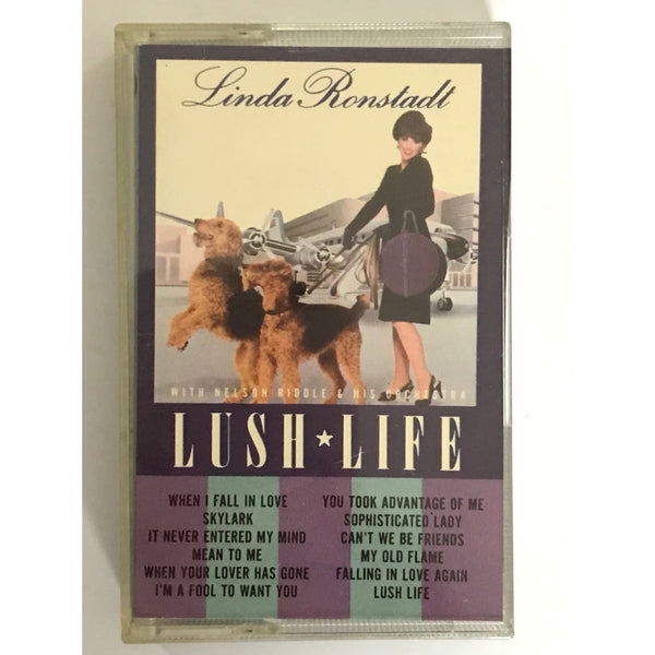 Linda Ronstadt w Nelson Riddle & His Orchestra Lush Life 1984 Import 960 387-4 Cassette - Media