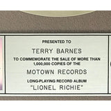 Lionel Richie debut RIAA Platinum LP Award - Record Award