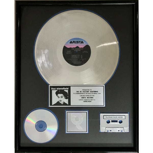 Lisa Stansfield Affection RIAA Platinum Album Award - Record Award