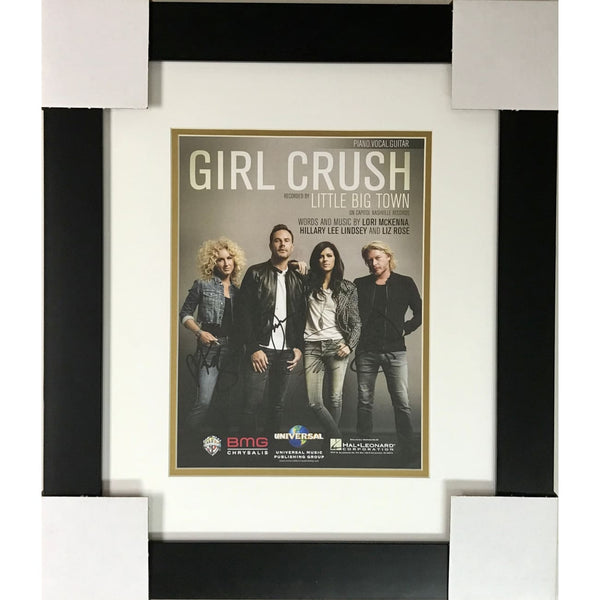 Little Big Town Signed ’Girl Crush’ Sheet Music - Record Award