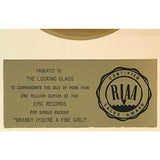 Looking Glass ’Brandy (You’re A Fine Girl)’ RIAA Gold 45 Award presented to The Looking Glass - RARE - Record Award
