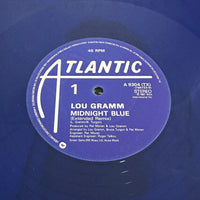 Lou Gramm ’Midnight Blue’ Blue Vinyl 1987 UK Import 12’’-45 RPM A 9304 TX - Media