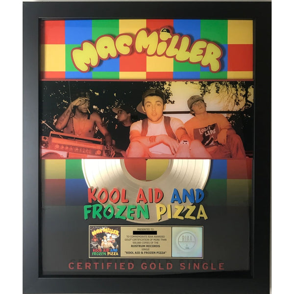 Mac Miller ’Kool - Aid & Frozen Pizza’ RIAA Gold Single Award - Record Award