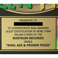 Mac Miller ’Kool - Aid & Frozen Pizza’ RIAA Gold Single Award - Record Award