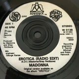Madonna ’Erotica’ 7’’ Vinyl 45 Record 1992 UK W0138 EXC - Media