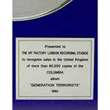 Manic Street Preachers Generation Terrorists Columbia Records 1992 UK Silver Award - Record Award