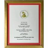 Mariah Carey debut RIAA 5x Multi-Platinum Album Award + Grammy Win Certificate - Record Award
