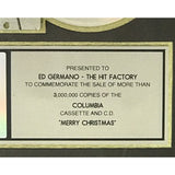 Mariah Carey Merry Christmas RIAA 3x Multi-Platinum Album Award - Record Award