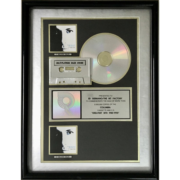 Michael Bolton Greatest Hits 1985-1995 RIAA 2x Multi-Platinum Album Award - Record Award