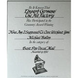 Michael Bolton Time Love & Tenderness RIAA 4x Multi-Platinum Album Award - Record Award