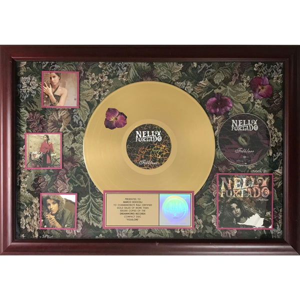Nelly Furtado Folklore RIAA Gold Album Award - Record Award
