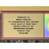 Nelly Furtado Folklore RIAA Gold Album Award - Record Award