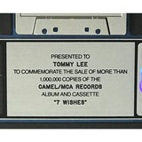 Night Ranger 7 Wishes RIAA Platinum LP Award presented to/signed by Tommy Lee - Record Award