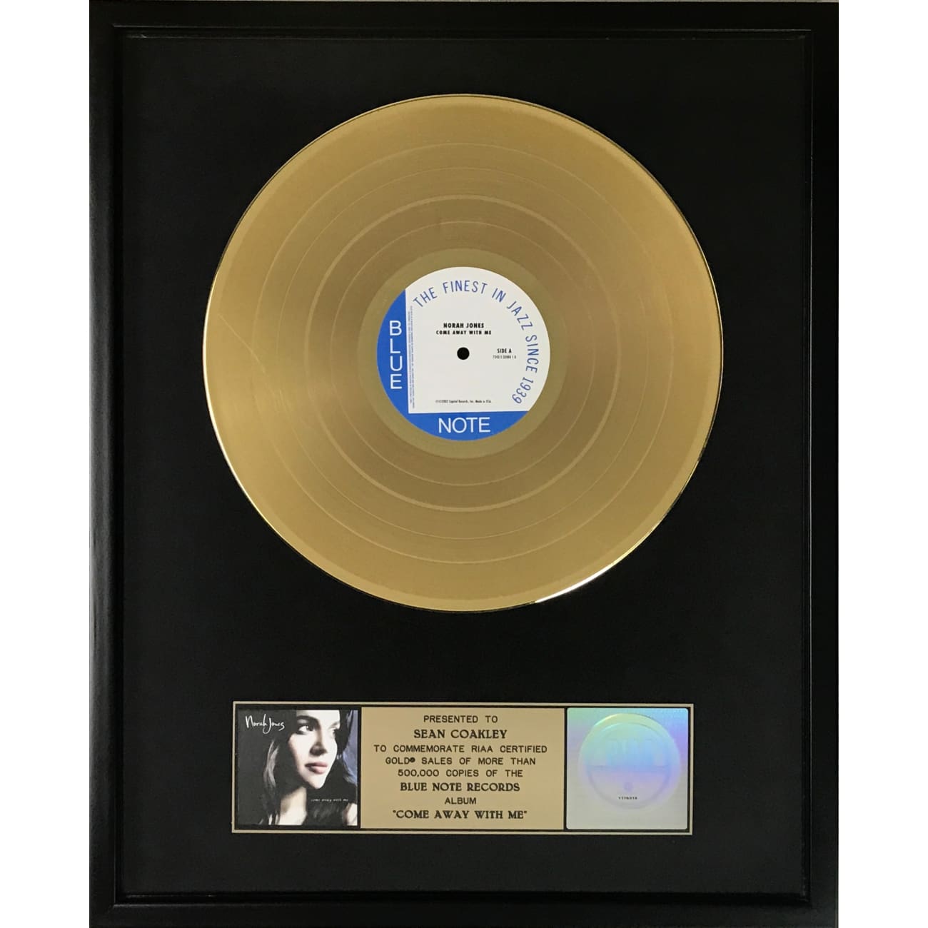 musicgoldmine.com - Norah Jones Come Away With Me RIAA Gold musicgoldmine.com - Norah Jones Come Away With Me RIAA Gold