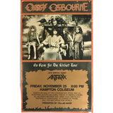 Ozzy Osbourne 1988 No Rest For The Wicked Tour Poster - Music Memorabilia