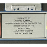 Ozzy Osbourne The Ultimate Sin RIAA Platinum Album Award - Record Award