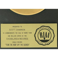 Parliament Tear The Roof Off The Sucker RIAA Gold 45 Award - Record Award