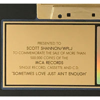 Patty Smyth & Don Henley Sometimes Love Just Ain’t Enough RIAA Gold Single Award - Record Award