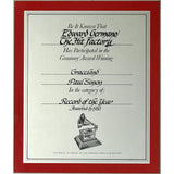 Paul Simon Graceland RIAA 3x Multi-Platinum Album Award + Grammy Win Certificate - Record Award